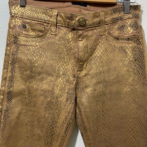 Hudson Jeans Nico Mid-rise Super Skinny Leg Snakeskin Print Pant size 27 - Picture 4 of 9